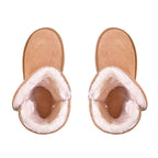 LA MAREY Genuine Suede & Faux Fur Lined Boots (Size 7) - Light Brown