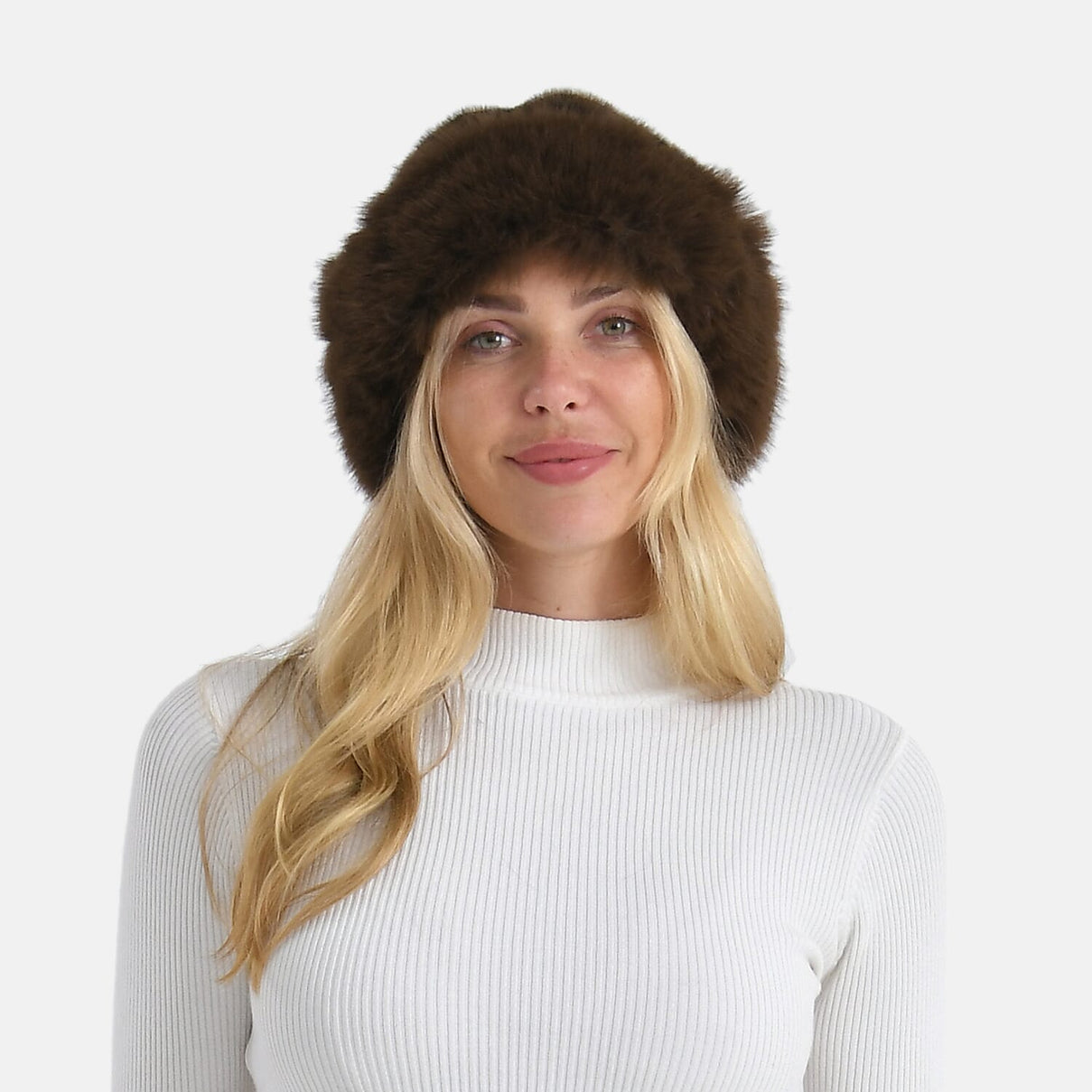 LA MAREY Luxury Reversible Faux Fur Leaopard Print Hat (One Size) 8270038 0