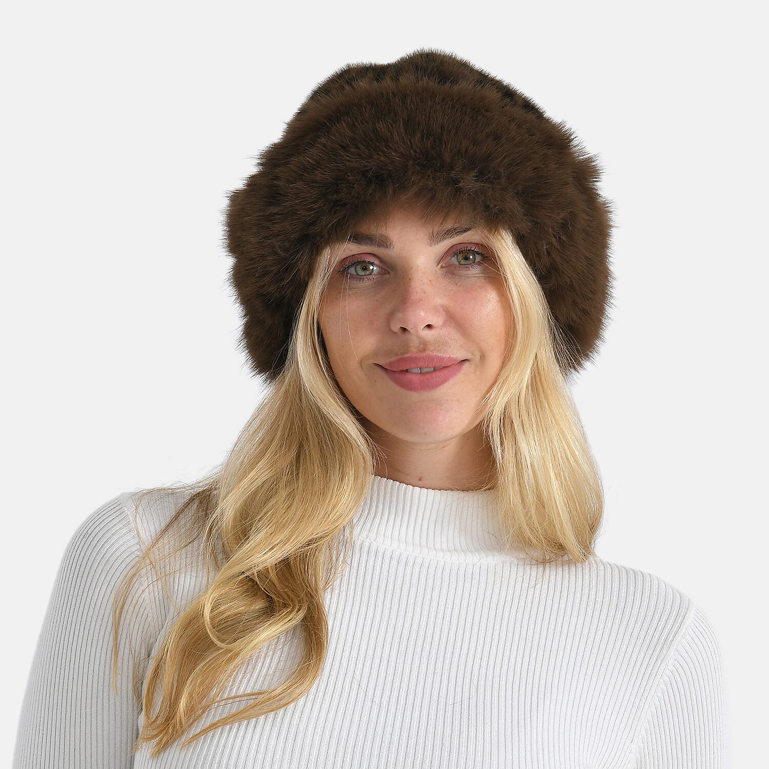 LA MAREY Luxury Reversible Faux Fur Leaopard Print Hat (One Size) 8270038 3