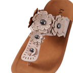LA MAREY Floral Pattern Sandals (Size 3) - Pink