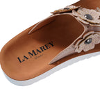 LA MAREY Floral Pattern Sandals (Size 3) - Pink