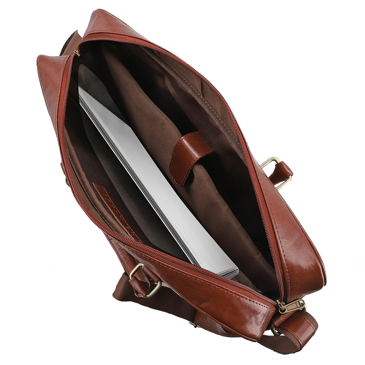 La Marey Laptop Bag with Adjustable Shoulder Strap - Brown 7303031 7