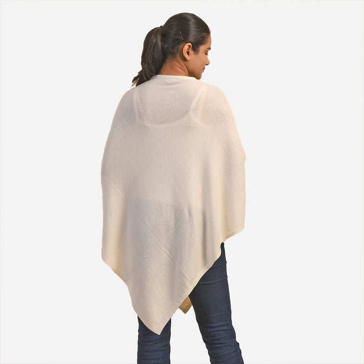 LA MAREY Pashmina Wool Poncho - Khaki 7605739 2