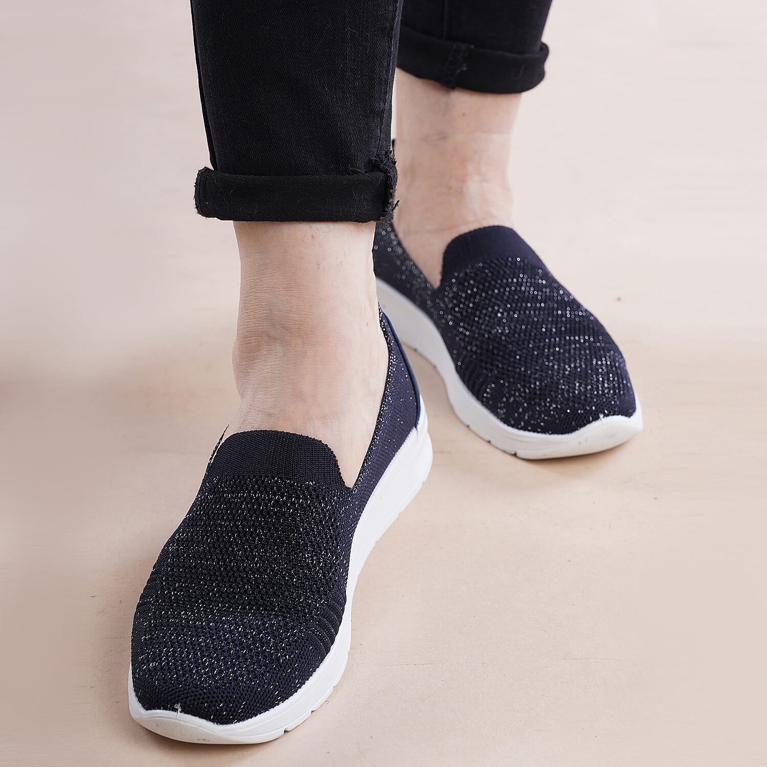 LA MAREY Slip On Womens Shoes - Navy 3868316 0
