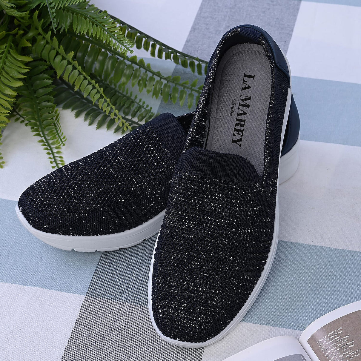 LA MAREY Slip On Womens Shoes - Navy 3868316 2