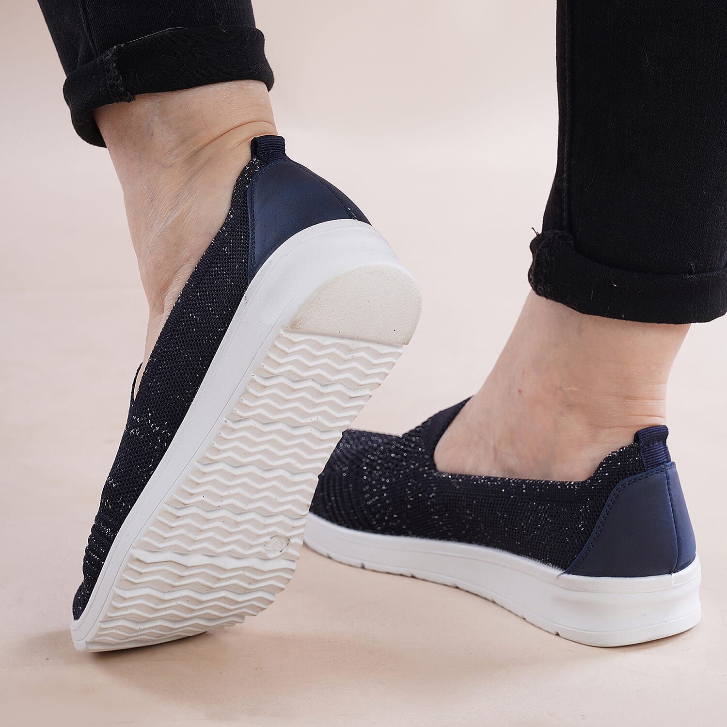 LA MAREY Slip On Womens Shoes - Navy 3868316 4