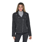 LA MAREY Tweed Coat with Pockets (Size S, 8-10) - Black