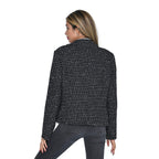 LA MAREY Tweed Coat with Pockets (Size S, 8-10) - Black