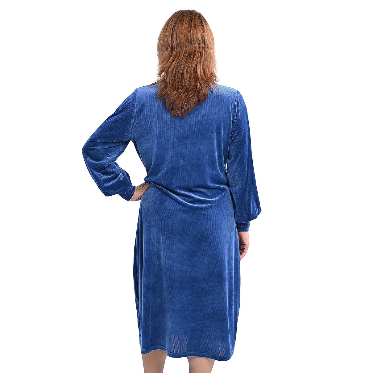 LA MAREY V Neck Long Dress  - Blue 3868168 2