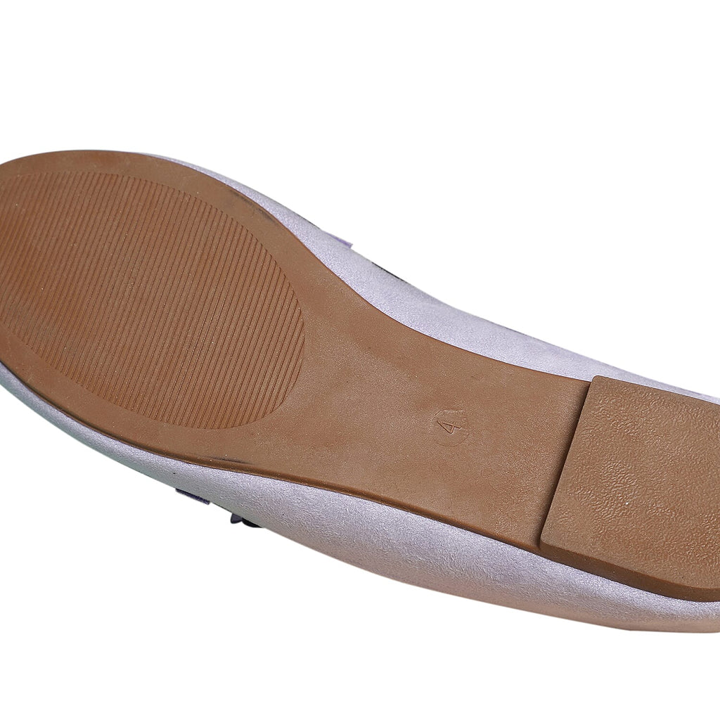 LA MAREY Velvet with Tassel and Metal Buckle Detailing Loafers (Size 3) - Light Purple