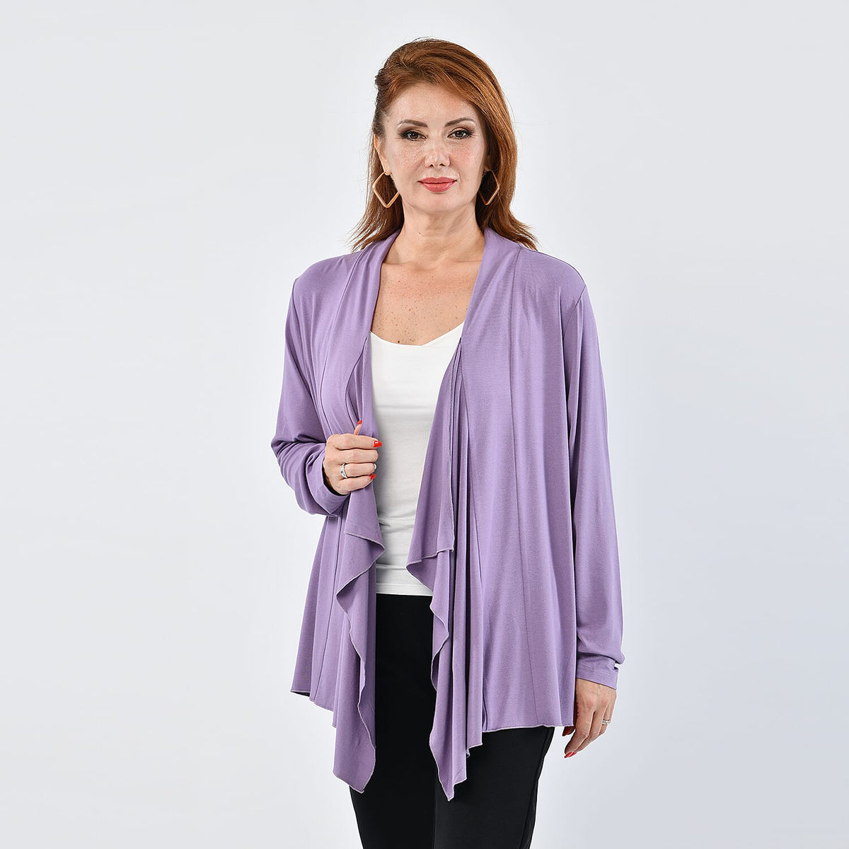 LA MAREY Waterfall Women's Cardigan - Purple 3798918 3