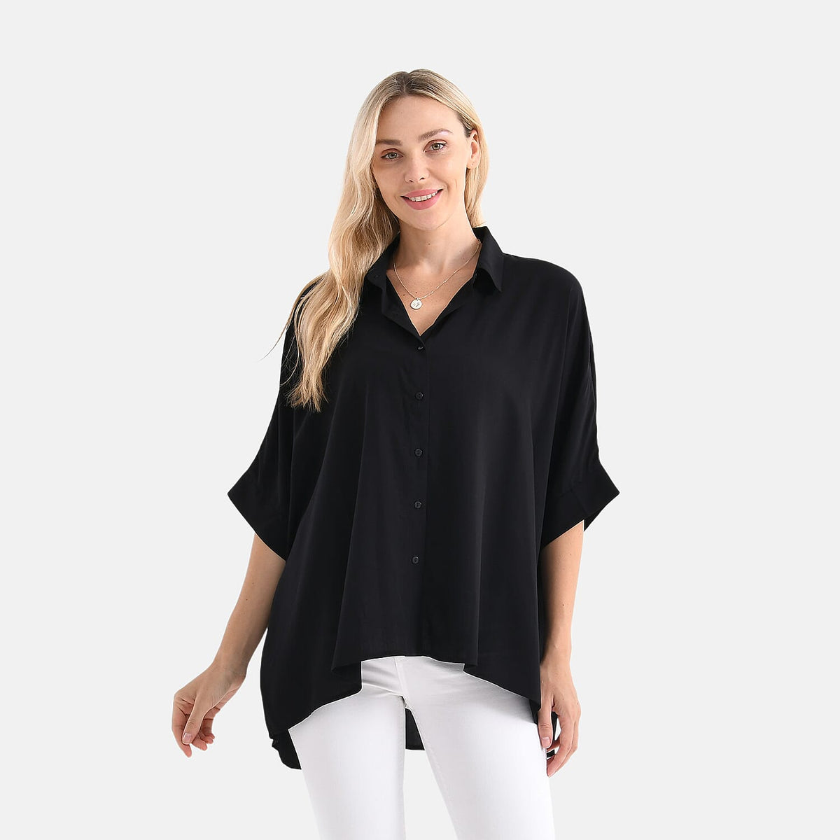 LA MAREY Women's Relaxed Fit Button Down Shirt 8110373 0