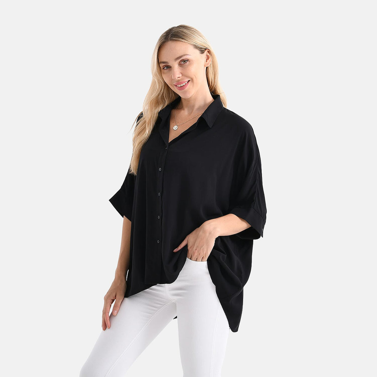 LA MAREY Women's Relaxed Fit Button Down Shirt 8110373 3