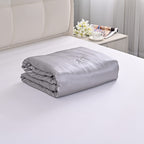 LA Marey 100% Mulberry Silk Quilt Comforter with Butterfly Quilting (200 x 200 cm) - Grey