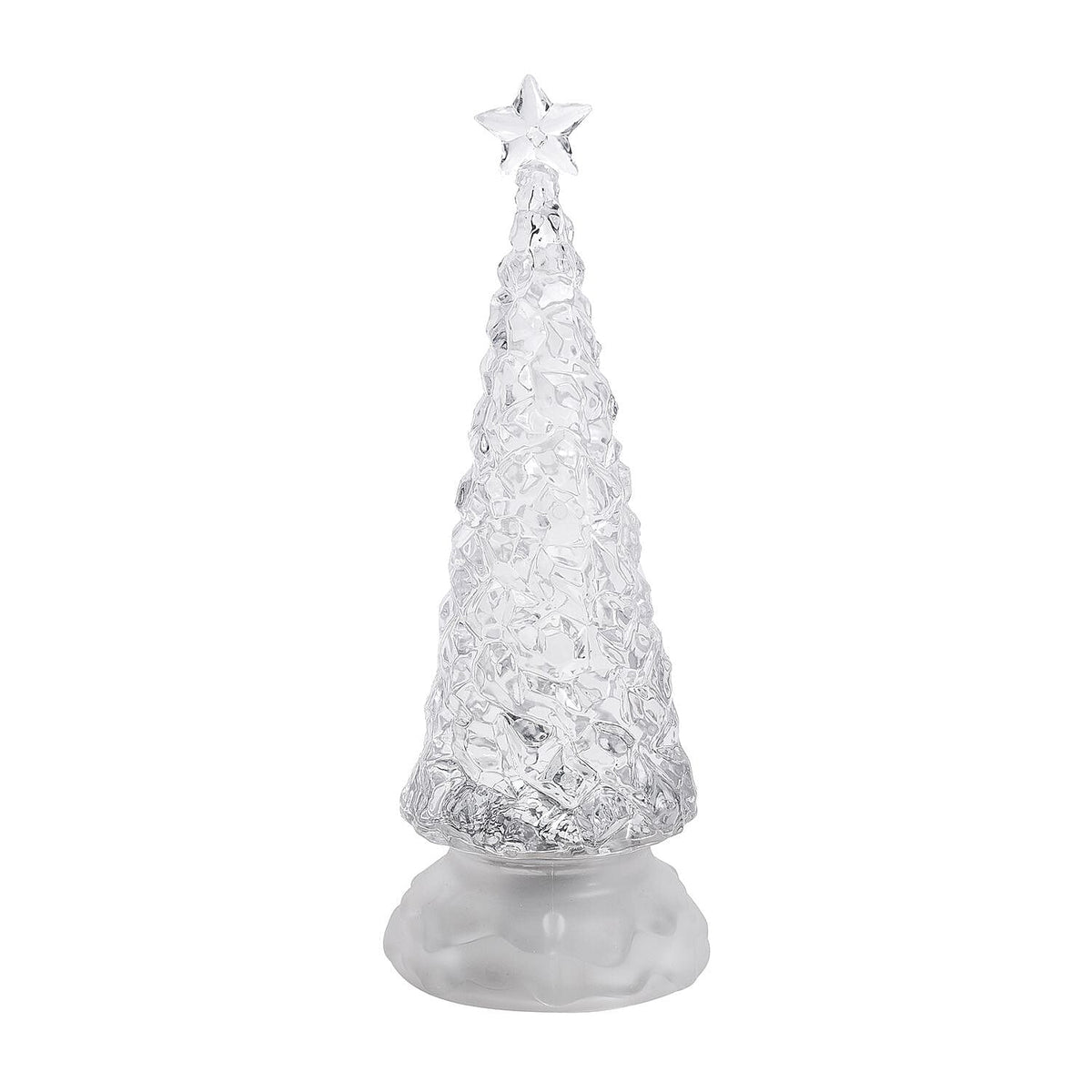 LED Acrylic Christmas Tree with Warm Light (Size 25x9x9 cm) - White (Batteries Not Incl.) 8897940 0