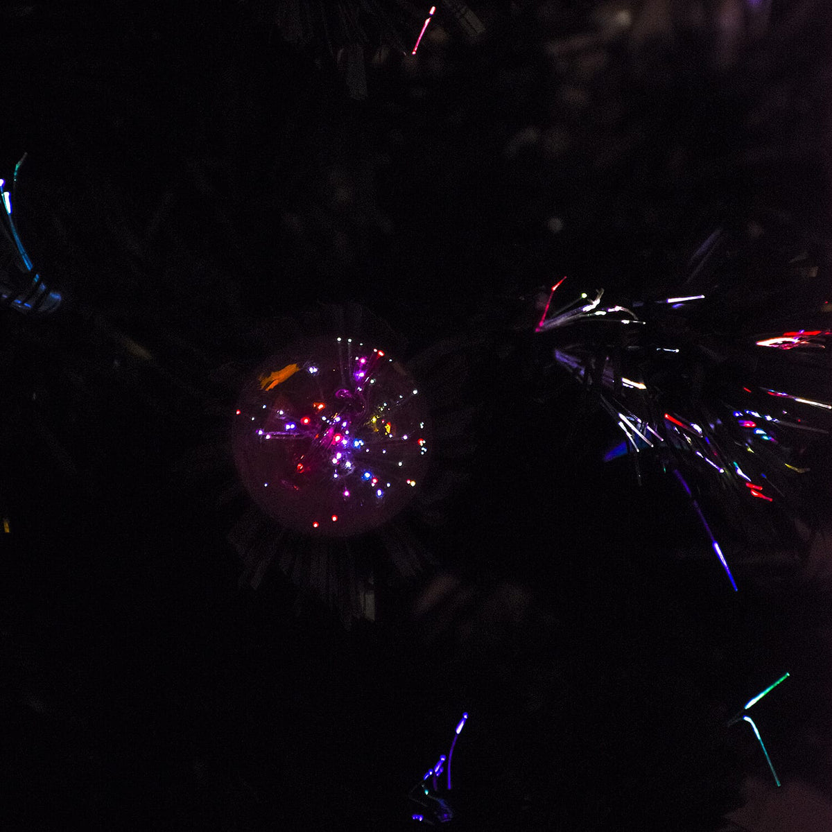 LED Bauble &amp; Star Fibre Optic Tree (Approx 3ft) 7211363 1