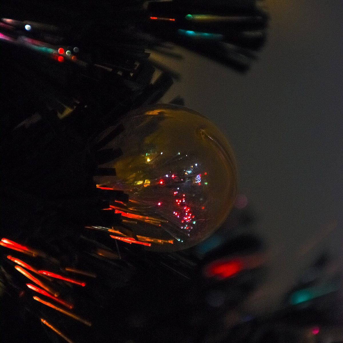 LED Bauble &amp; Star Fibre Optic Tree (Approx 3ft) 7211363 2
