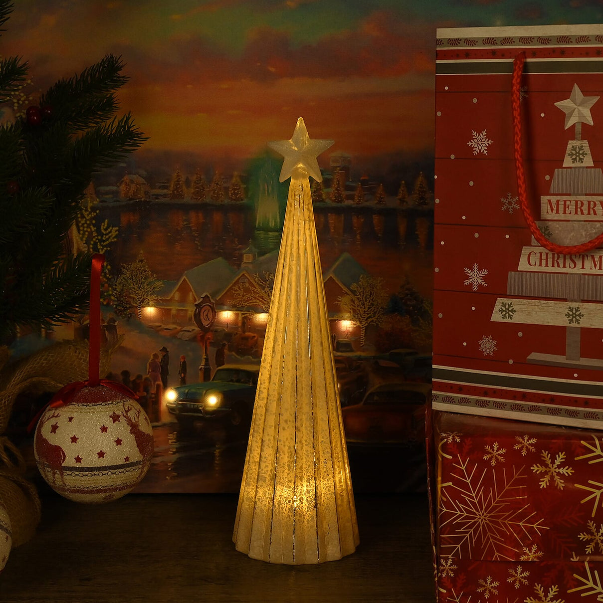 LED Christmas Cone Tree Lamp 7796998 7