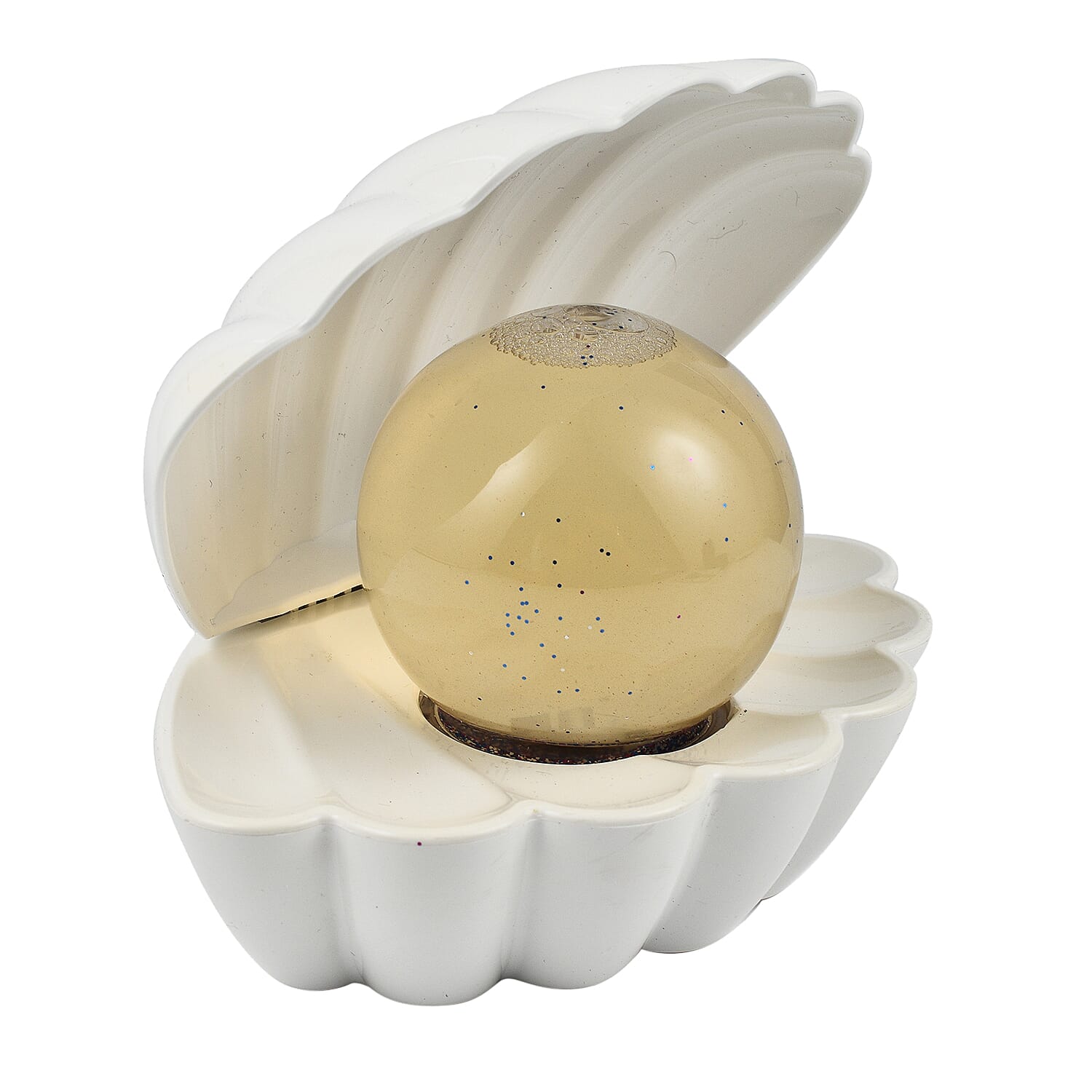 Sea Shell LED Colour Changing Glitter Mood Lamp with USB or Battery Powered 7283395 3