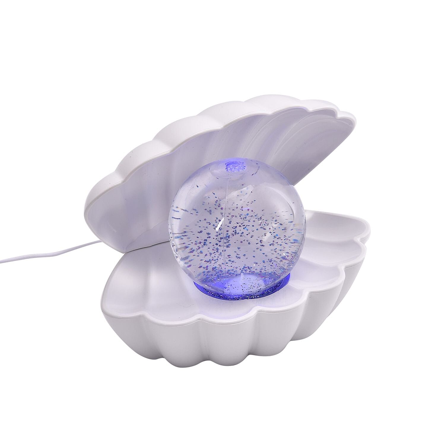 Sea Shell LED Colour Changing Glitter Mood Lamp with USB or Battery Powered 7283395 6