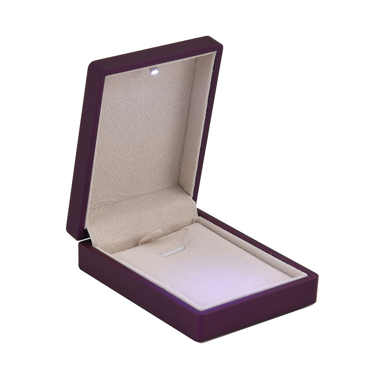 LED Light Illuminated Necklace and Pendant Gift Box with Velvet Interior Lining (Size 9X7X3 cm) - Purple 7254084 0