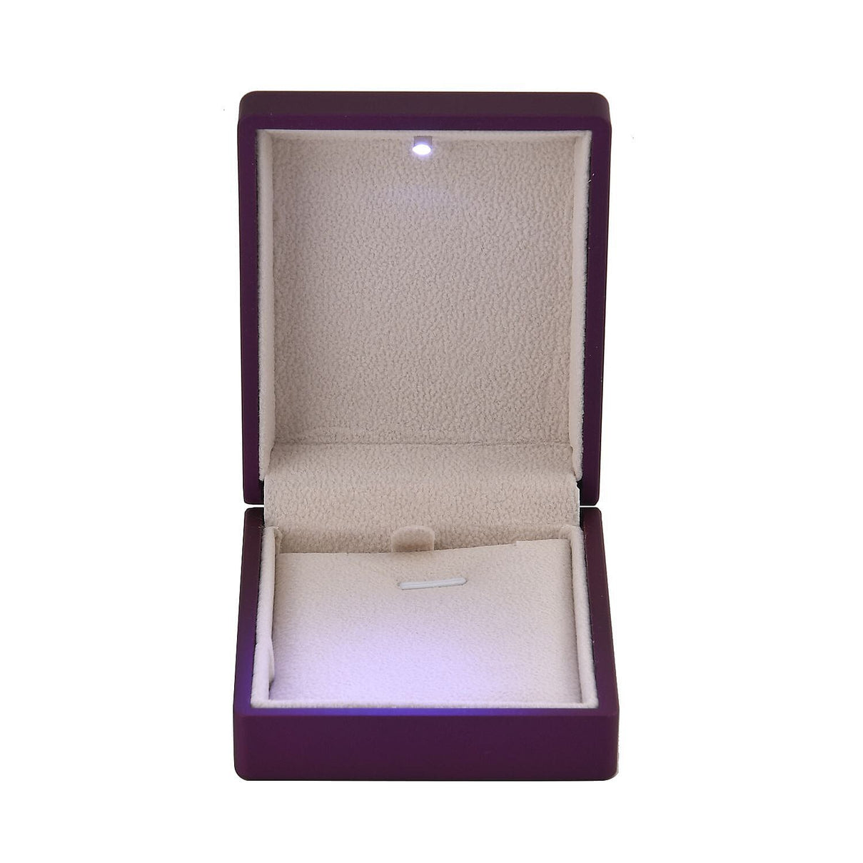 LED Light Illuminated Necklace and Pendant Gift Box with Velvet Interior Lining (Size 9X7X3 cm) - Purple 7254084 2