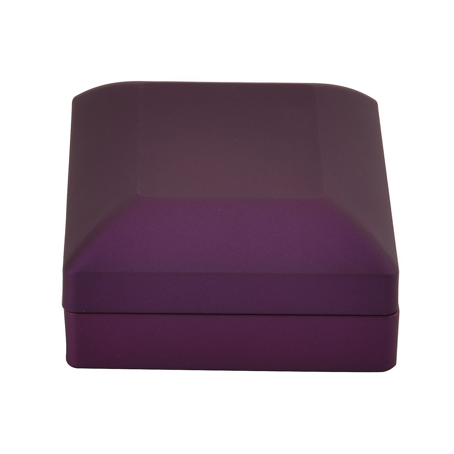 LED Light Illuminated Necklace and Pendant Gift Box with Velvet Interior Lining (Size 9X7X3 cm) - Purple 7254084 3