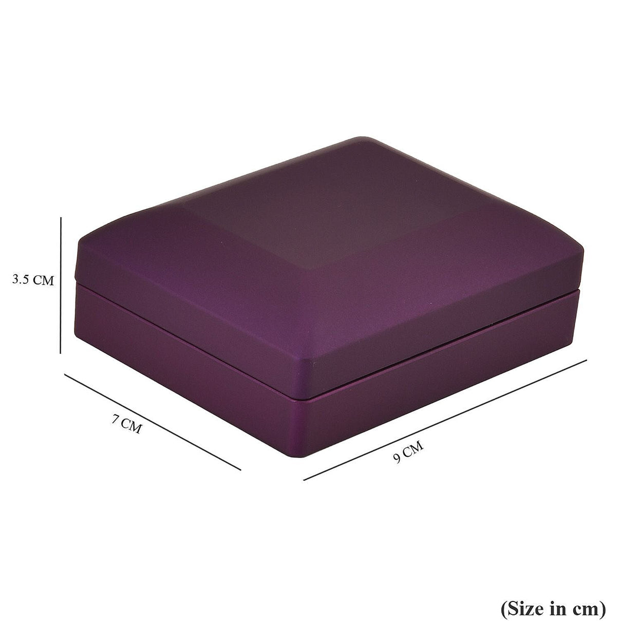 LED Light Illuminated Necklace and Pendant Gift Box with Velvet Interior Lining (Size 9X7X3 cm) - Purple 7254084 6