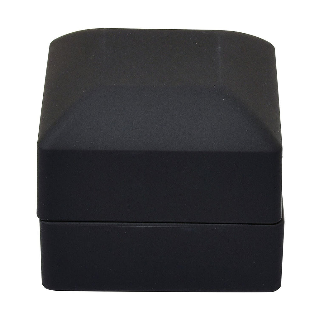 LED Light Illuminated Ring Gift Box with Velvet Interior Lining (Size 6X6X4 cm) - Black