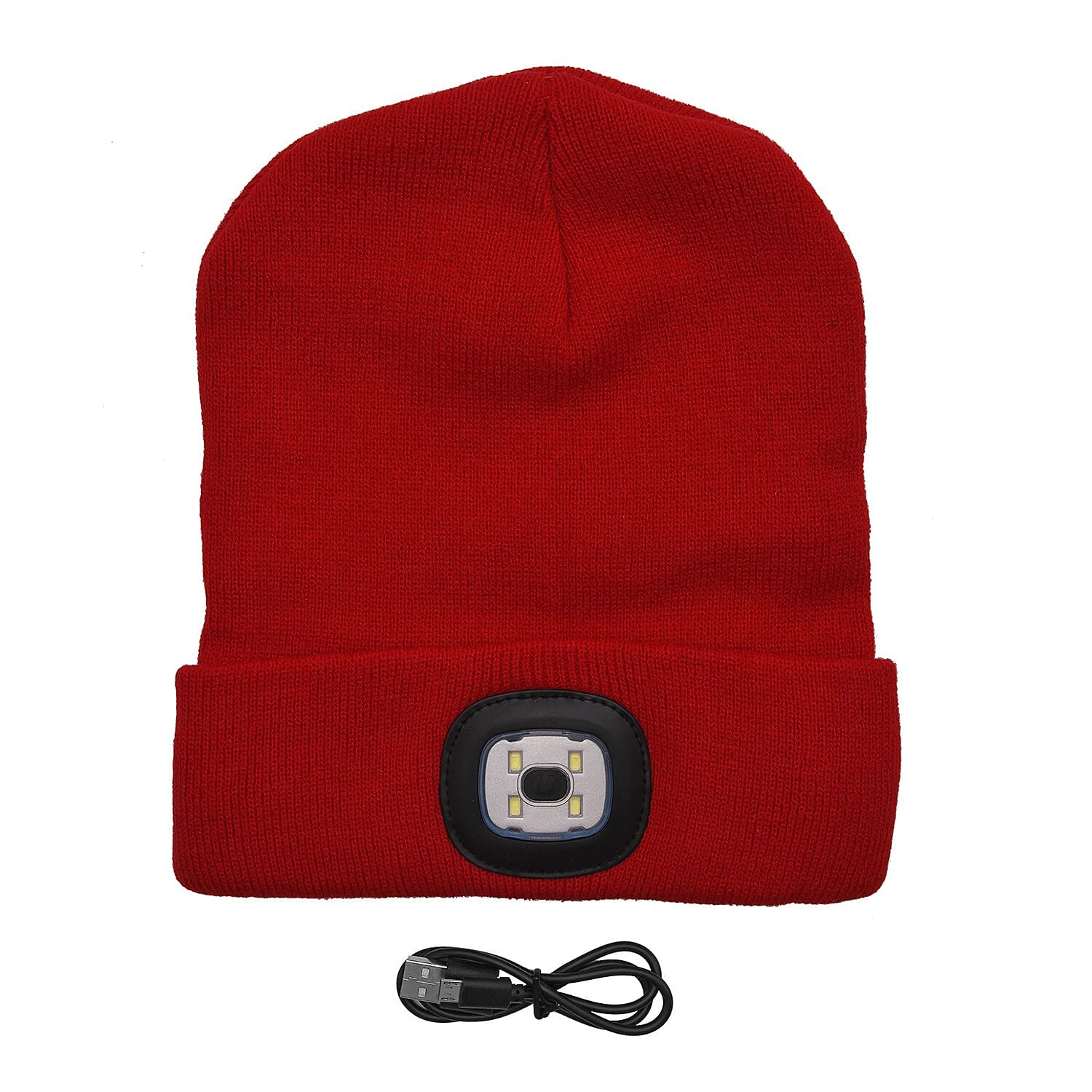 LED Light Up Beanie Music Hat with Headphones - Red 7129258 0