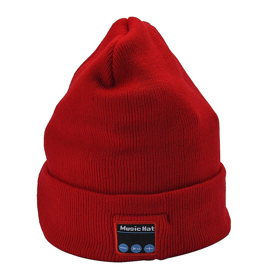 LED Light Up Beanie Music Hat with Headphones - Red 7129258 6