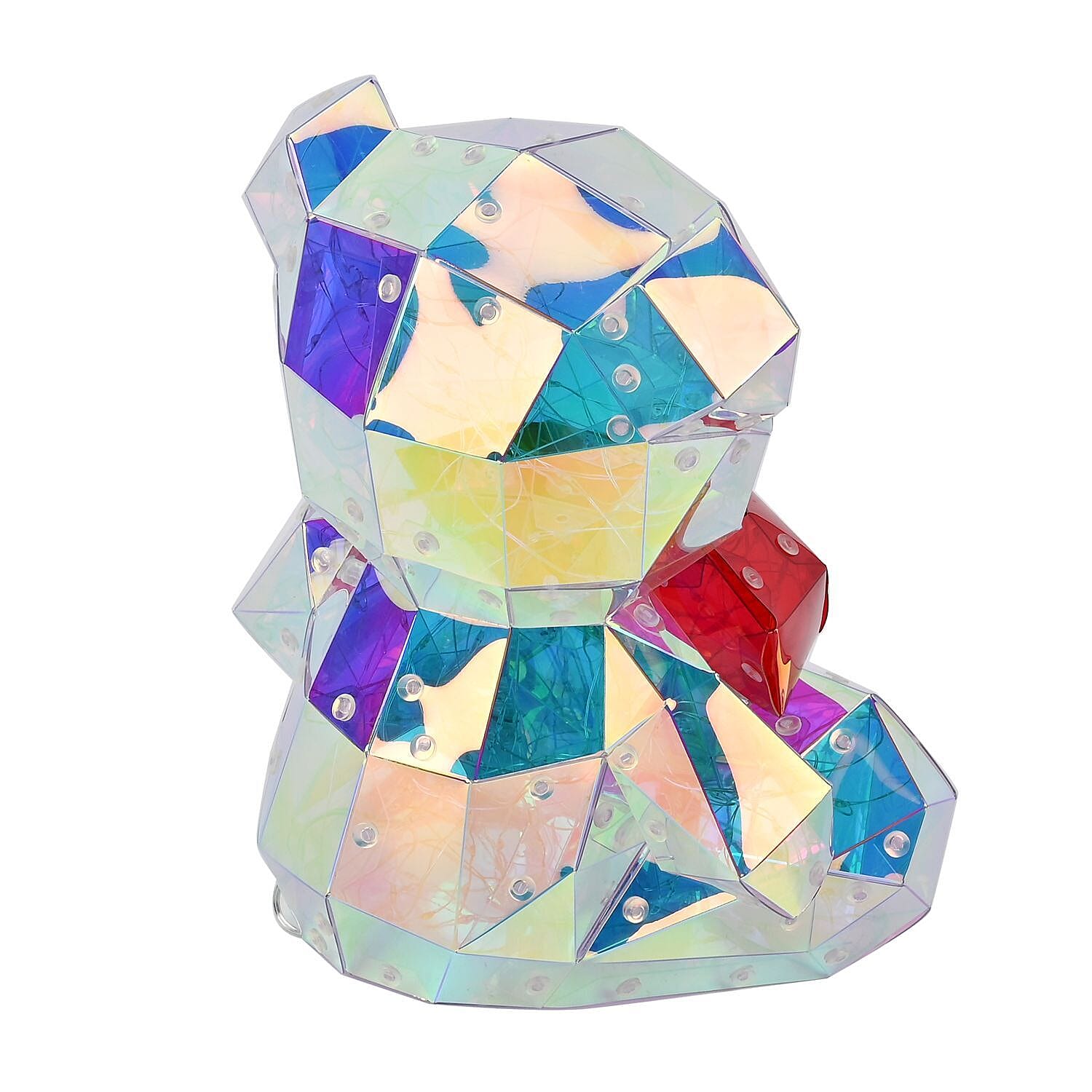 LED Light Up Teddy Bear Holding Big Red Heart in Gift Box (Size 25 Cm) 7638609 5