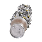 LED Lighted Christmas Tree & Flower Decoration with Top Star (Battery 3xAAA 1.5v) - Silver