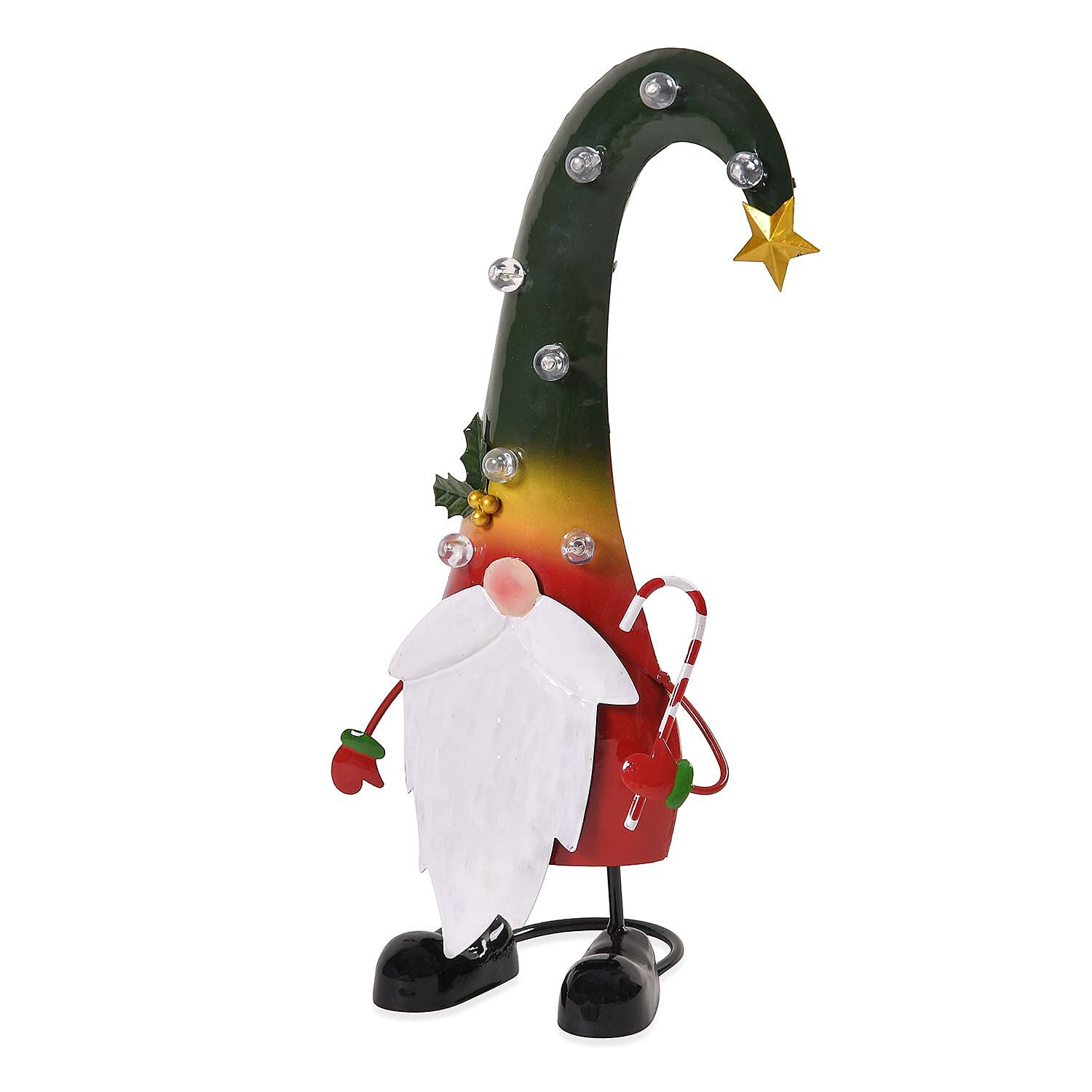 LED Lighted Outdoor Gonk Decoration (3xAAA 1.5v) - Green and White 7622773 2