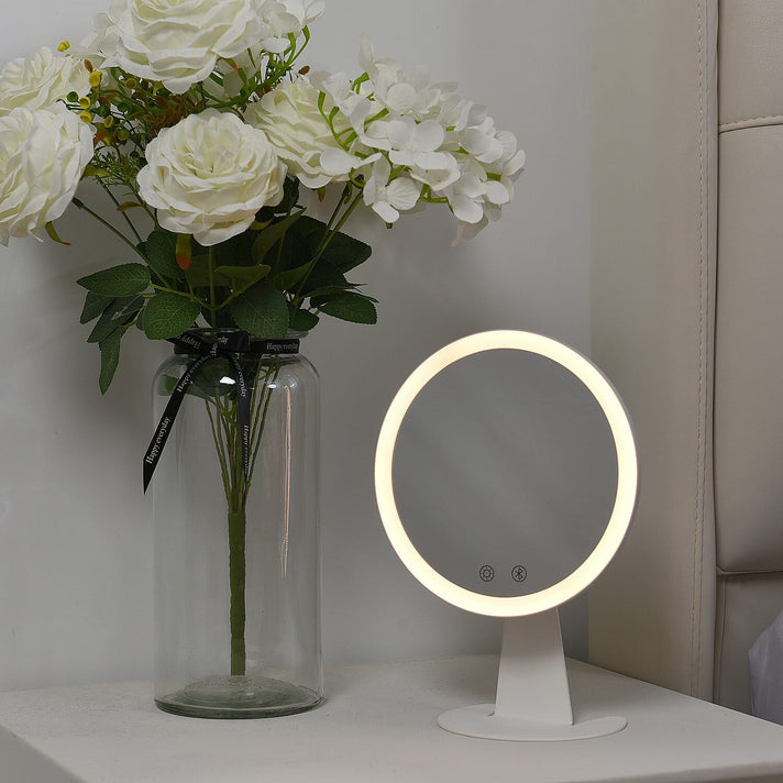 LED Makeup Mirror with Bluetooth Audio and Powered by a USB Cable -  White 7311079 2