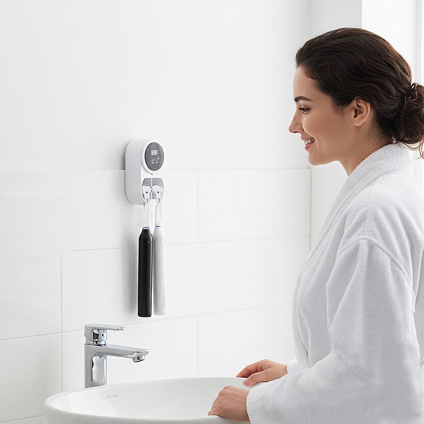 LED Smart Screen Toothbrush Sanitizer &amp; Dryer | 30-Day Battery (1800mAh) &amp; Automatic 3H Cleaning Cycle 8243734 6