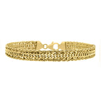 9K Yellow Gold CURB SPIGA Bracelet (Size - 7), Gold Wt. 5.05 Gms
