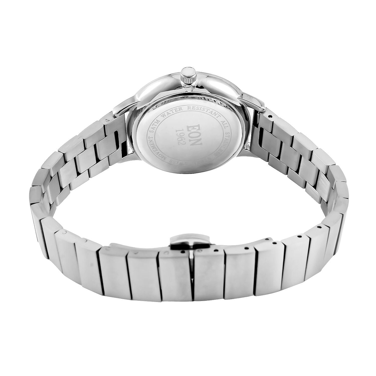 LIMITED EDITION - EON SWISS Movement Natural Diamonds 5 ATM Watch in Stainless Steel Strap - Silver V32530247 7