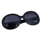 LIPSY Oval Ladies Sunglasses with Metal Studded Decorative Temples - Black