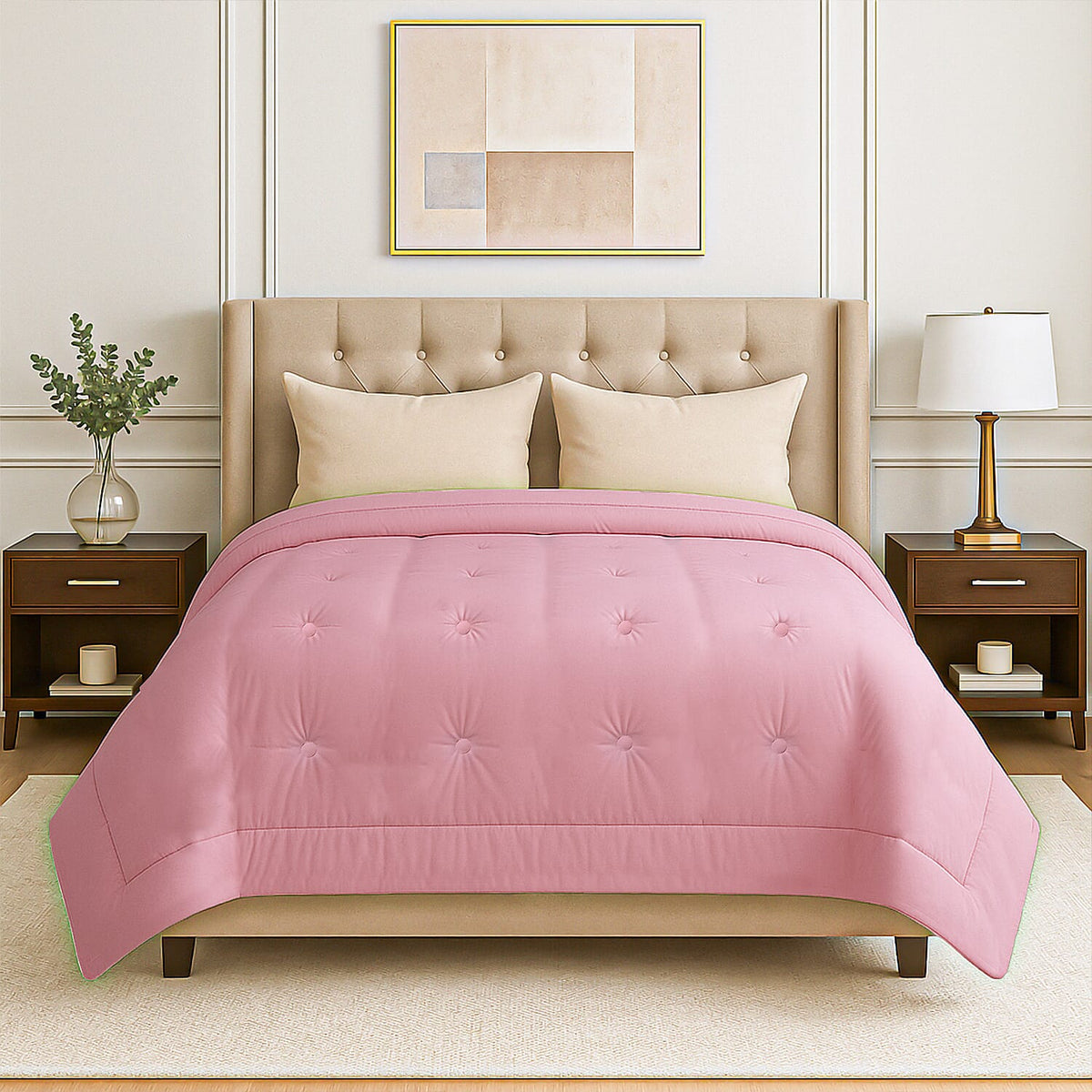 LIVMORE Mulberry Silk Duvet (Double, 200 x 200 cm) - Pink 8186895 2