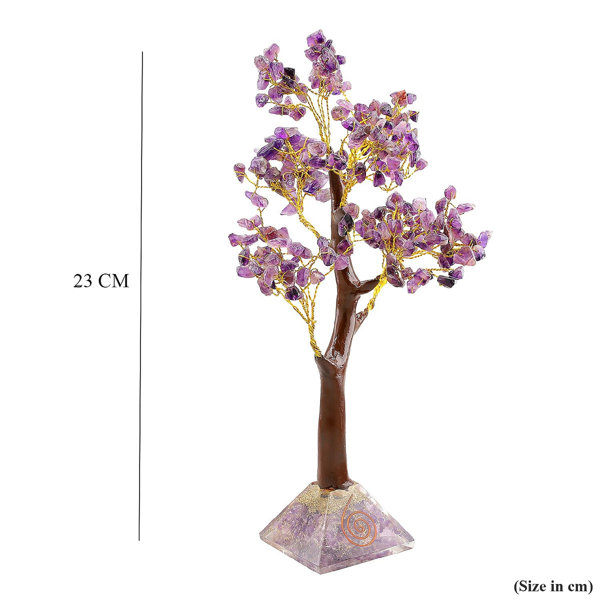 LIVMORE Amethyst Gemstone Tree with Orgone Base (23 cm) - Purple 8242344 8