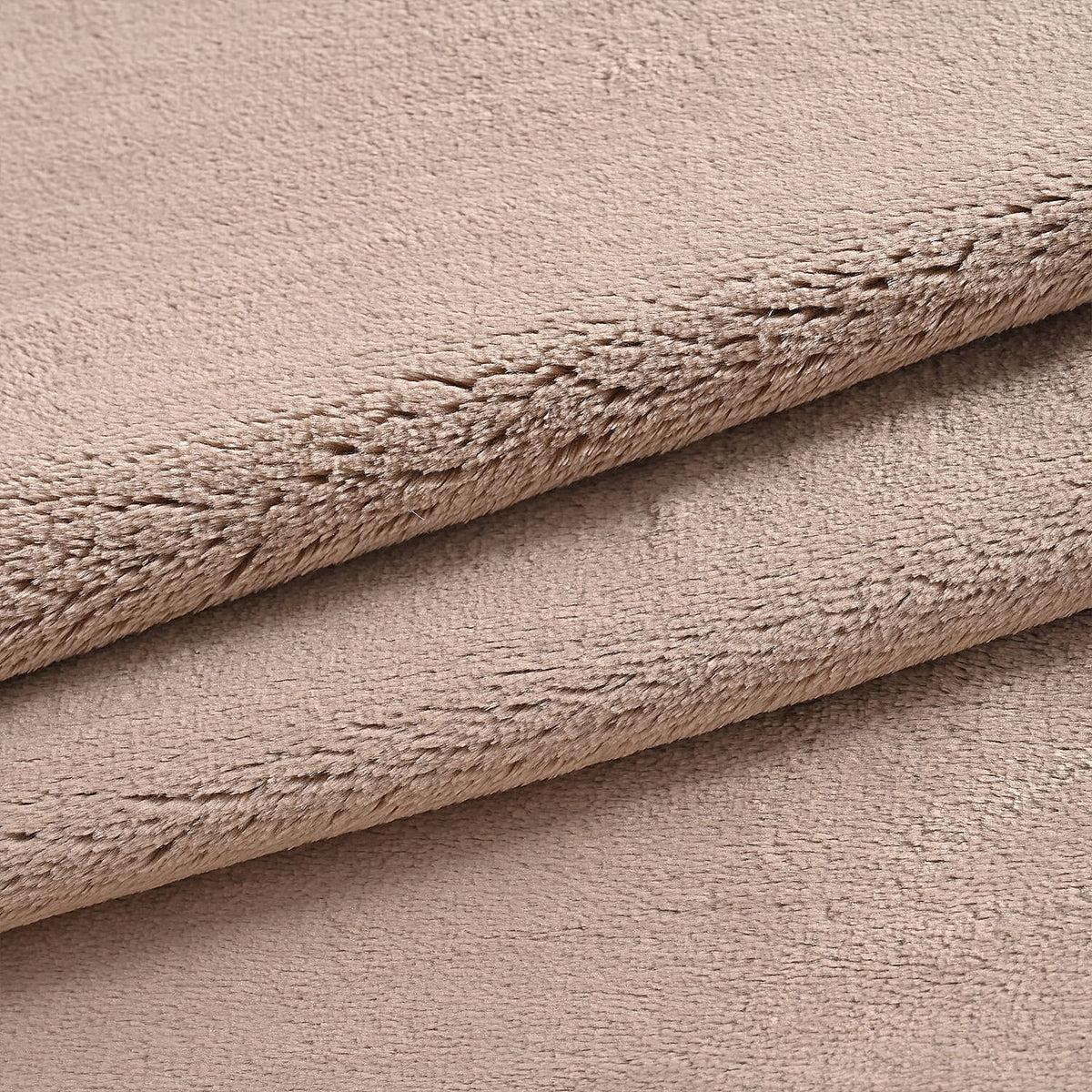 LIVMORE- Double-Sided Cozy 550 gsm Faux Fur Blanket (Size 200x150 cm) - Taupe 8188542 5