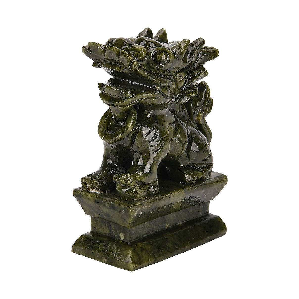 Limited Edition Handcrafted Serpentine Jade Figurine - Pixiu is Utilized to Attract Abundance and Enhance Luck V32515869 0