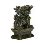 Limited Edition Handcrafted Serpentine Jade Figurine - Pixiu is Utilized to Attract Abundance and Enhance Luck