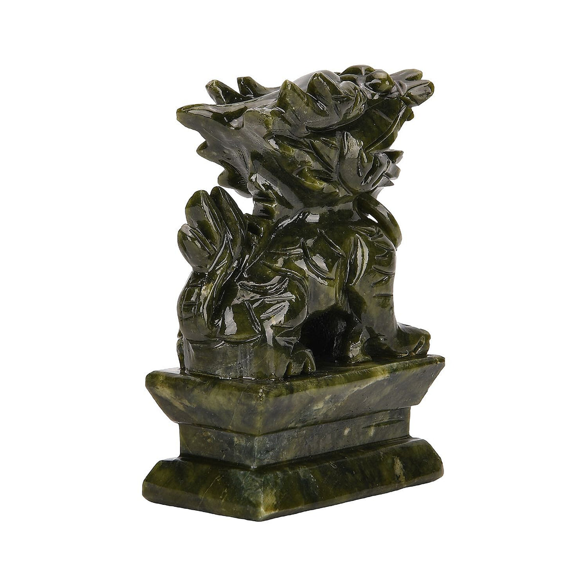Limited Edition Handcrafted Serpentine Jade Figurine - Pixiu is Utilized to Attract Abundance and Enhance Luck V32515869 3