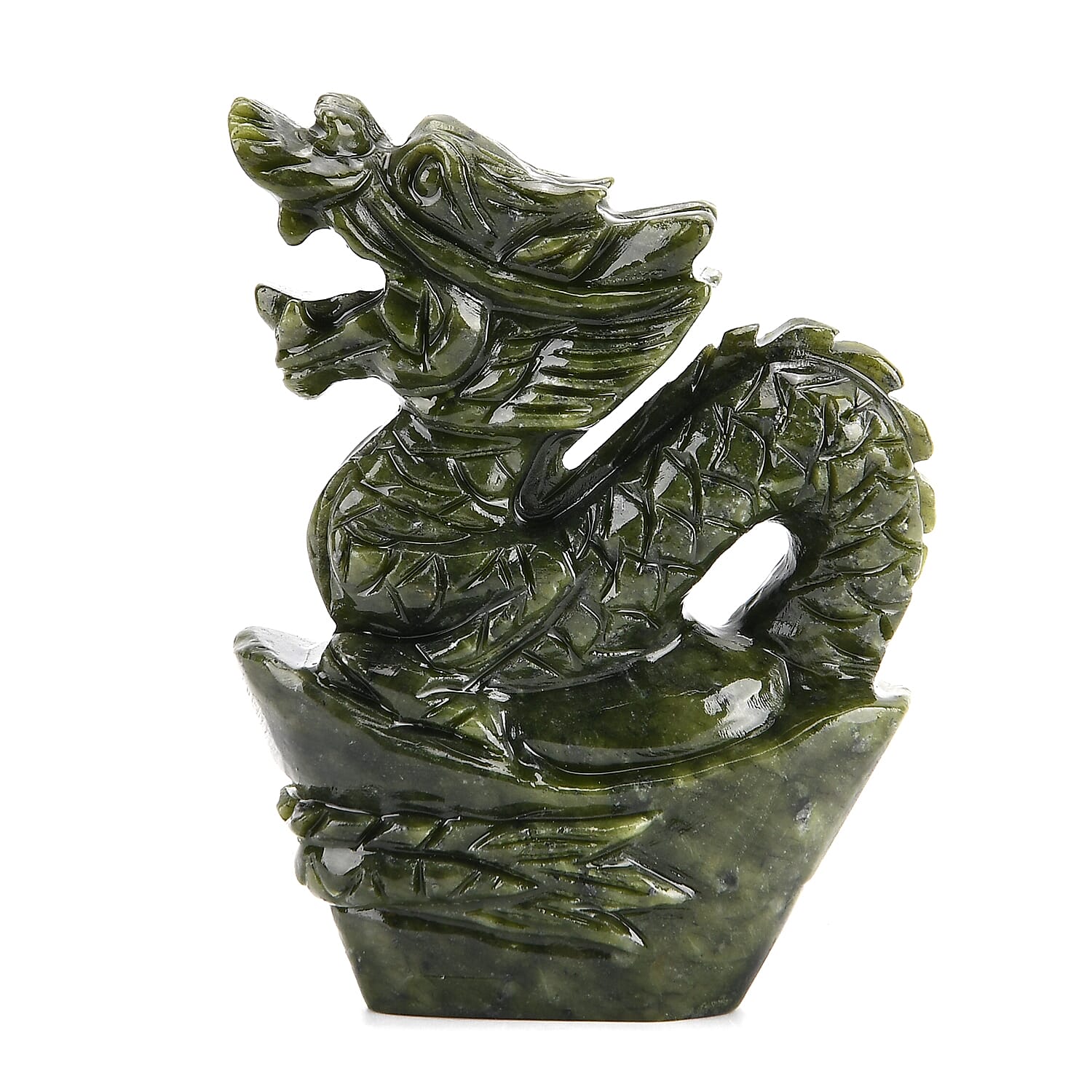 Limited Edition Handcrafted Serpentine Jade Figurine - Dragons are Considered a Symbol of Good Luck, Power, Wisdom and Protection 8252632 3