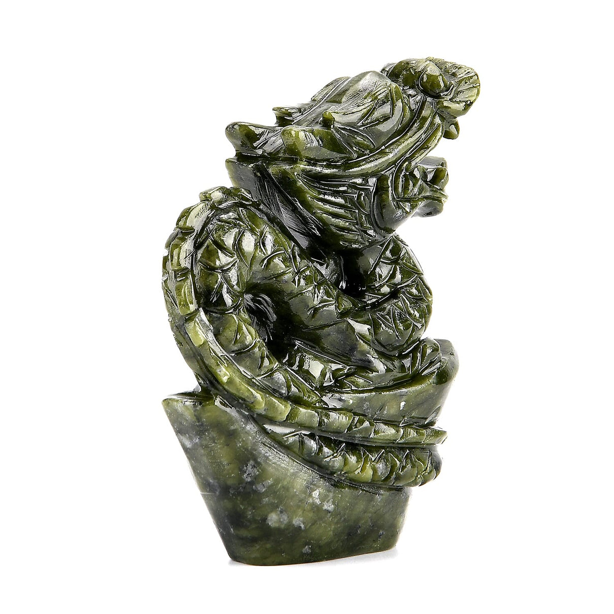 Limited Edition Handcrafted Serpentine Jade Figurine - Dragons are Considered a Symbol of Good Luck, Power, Wisdom and Protection 8252632 4