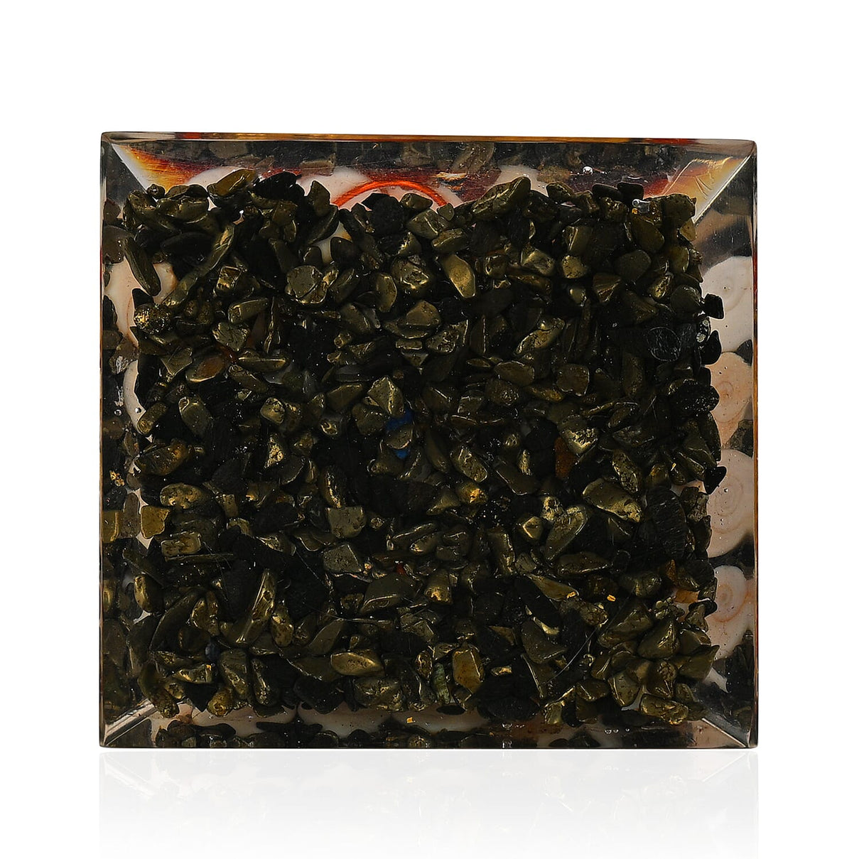 LIVMORE Gemstone Orgone Decorative Pyramid (5cm) With Pyrite 8279101 6