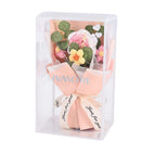 LIVMORE Handmade Knitted Flower Bouquet with 10 LED Lights (26cm) - Light Peach
