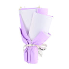 LIVMORE Handmade Knitted Flower Bouquet with 10 LED Lights (26cm) - Purple